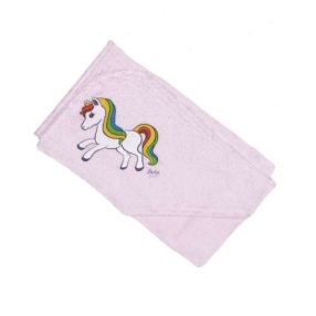 Fürdőlepedő kapucnis 80*90cm, Rózsa póni