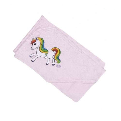 Fürdőlepedő kapucnis 80*90cm, Rózsa póni