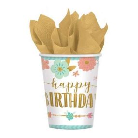 Happy Birthday Girl papír pohár 8 db-os 250 ml