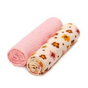   T-TOMI Bio muszlin pelenka 2 db/csomag 65 x 65 cm Százszorszépek