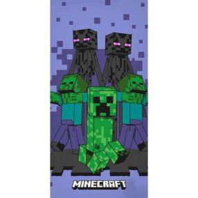   Minecraft Purple fürdőlepedő, strand törölköző 70x140cm