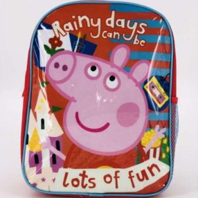   Peppa malac hátizsák, táska 32 x 25 x 10.5 cm Rainy days can be lots of fun