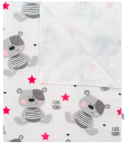Vízálló flanel alátét New Baby Cute Teddy rózsaszín