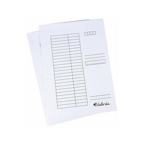 Mappa, pólyás dosszié, karton A/4, Victoria Office, fehér
