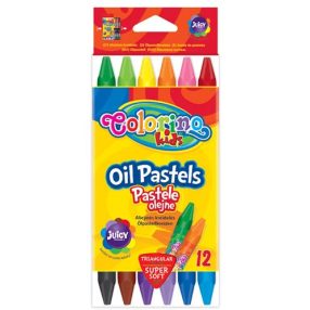   Olajpasztell kréta készlet, 12 db-os, Colorino, háromszög test