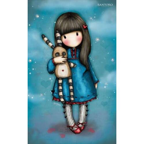 Santoro Gorjuss, üdvözlőlap, képeslap B6 19x12cm, Hush Little Bunny