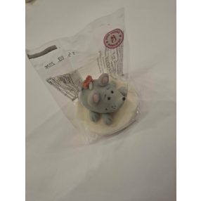 Szürke egérke kis kézműves marcipán figura, 25g