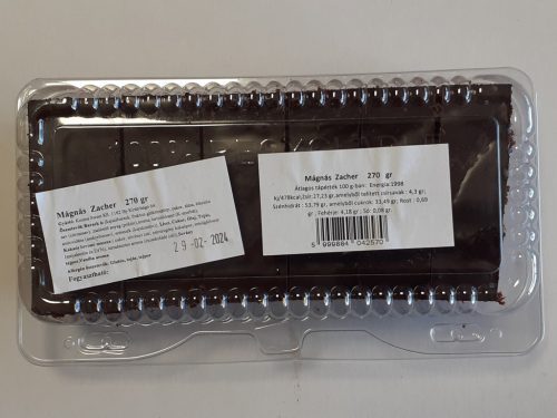 Mágnás Zacher szelet dobozos sütemény