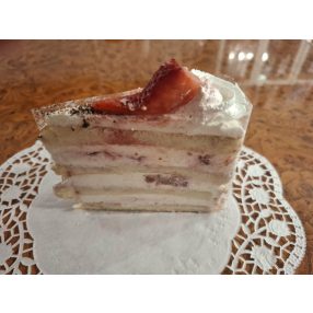 Túrós epres torta, 1 szelet