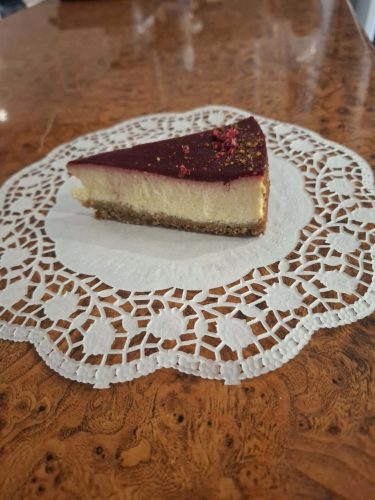 Málnás sajttorta, 1 szelet