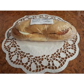 Paprikásszalámis-főtt tojásos bagett, 1 db