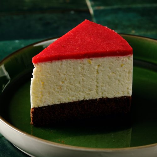 Málnás túrótorta, 1 szelet