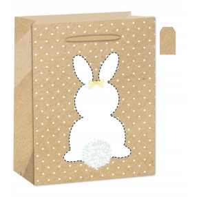 Dísztasak matt 26x32 cm nyuszi sziluett	