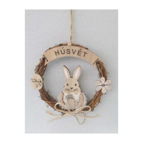 Húsvéti kopogtató fa nyuszis 15x2 cm