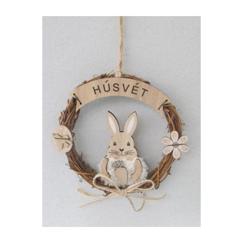 Húsvéti kopogtató fa nyuszis 15x2 cm