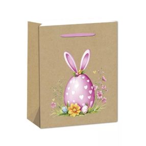 Dísztasak matt 18x23 cm tojás és nyuszifej