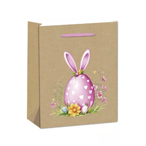 Dísztasak matt 18x23 cm tojás és nyuszifej