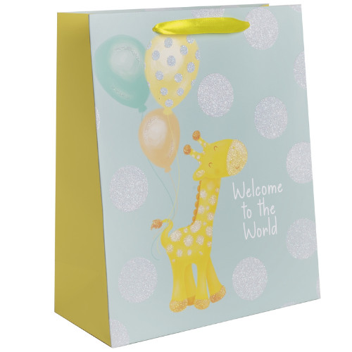 Dísztasak 18x23 cm zsiráffal