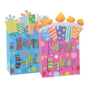   Dísztasak Premia "S" Birthday, 1 db kék színű tasak