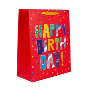 Dísztasak matt 26x32 cm Happy Birthday