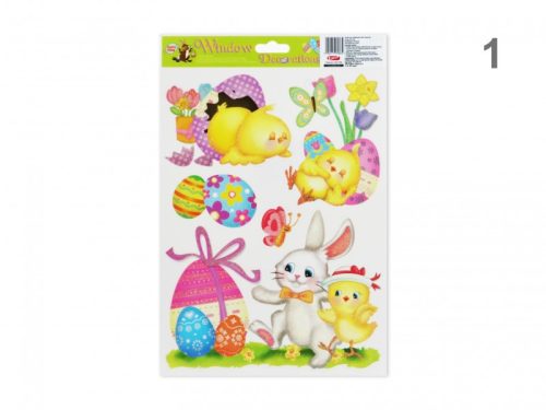 Ablakmatrica, húsvéti, A/4, nyuszik, csibék, tojások, többféle változat