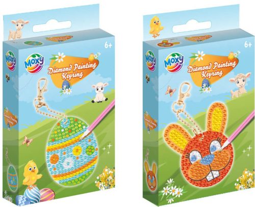 Gyémántfestés szett, húsvéti kulcstartó, tojás vagy nyuszi, 1 db