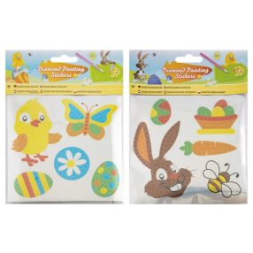   Gyémántfestés szett, húsvéti matricák, 5 db/csomag, kétféle minta, 1 db