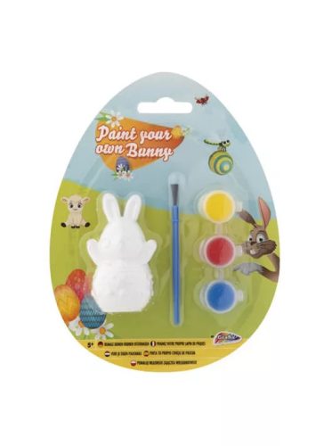 Húsvéti kreatív szett, színezhető, dekorálható nyuszi festékkel, 1 db