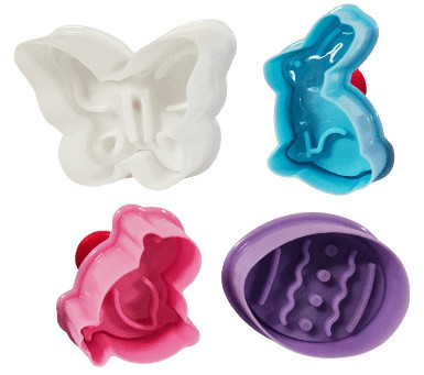 Húsvéti süteménykiszúró szett, műanyag, 4 db/csomag