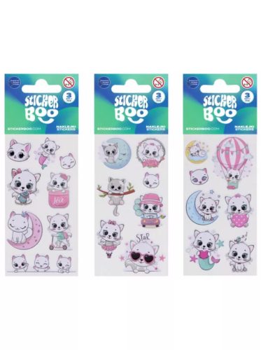 Matrica 66x180mm cuki cicás (568336), 3 ív/csomag, 1 csomag