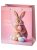 Húsvéti ajándéktáska 14x11x6cm, kicsi, rózsaszín, nyuszi tojásokkal Cikkszám: CRX-51342