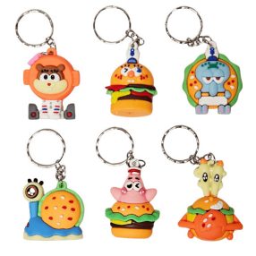  Spongya Bob mintás kulcstartó, műanyag, kb. 4-4,5cm magas, többféle, 1 db