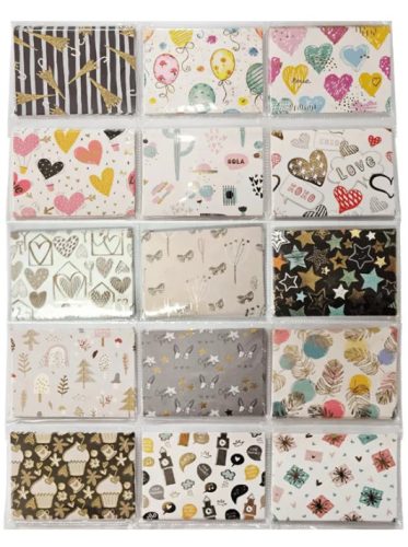 Ajándékkísérő kártya 9,5x6,5cm, vegyes, többféle változat, 1 db