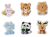 Radír állatkák, kb. 3x4 cm, 6 féle változat
