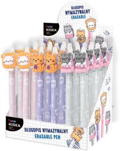 Radírozható golyóstoll, állatos, cicás, Kidea, 1 db