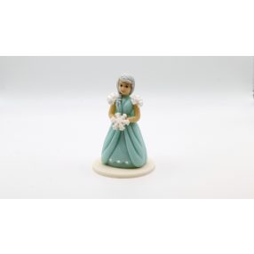   Halványkék királylány nagy kézműves marcipán figura, 55g