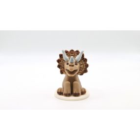 Háromszarvú dinó nagy kézműves marcipán figura, 55g