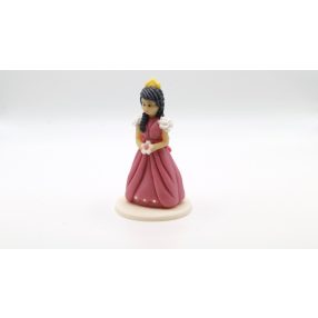 Pink királylány nagy kézműves marcipán figura, 55g