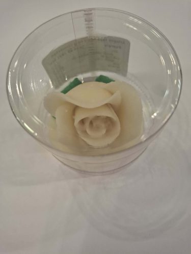 Talpas marcipán rózsa, fehér 30 g